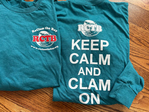"Keep Calm and Clam On" long sleeved shirt