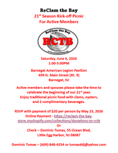 Load image into Gallery viewer, RCTB 21st Season Kick-Off Picnic for Volunteers with 20+ Hours