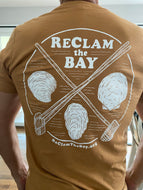 Jetty T Shirt: Shells and Rakes RCTB shirt: Sage, Clay, Charcoal, Toast