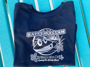 "Happy as a Clam" Toddler T-Shirt with Jetty Design